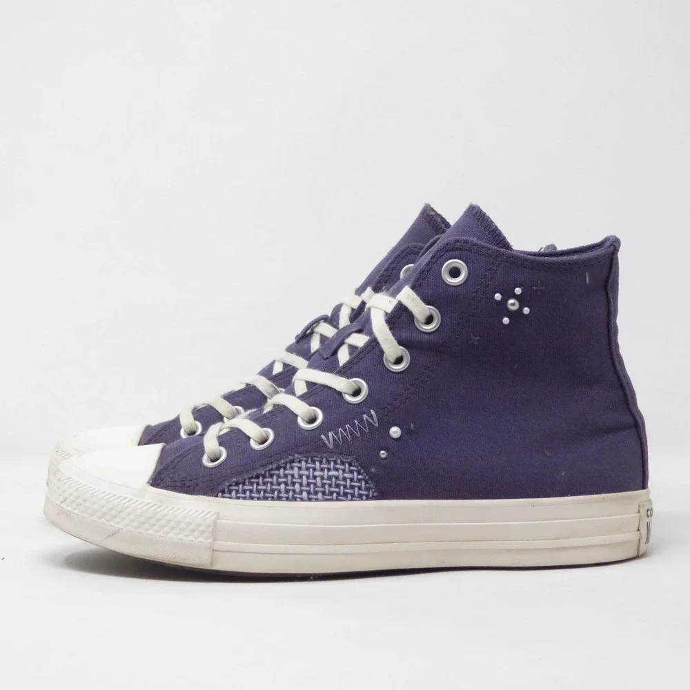 Converse Women Shoes Purple Chuck Taylor All Star High Top Beaded A12515F 7.5 - Picture 5 of 10